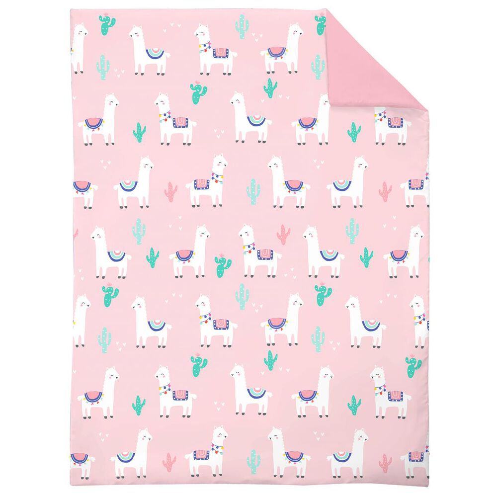 Crown Crafts Llama 4 Piece Toddler Bed Set, , large