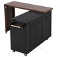 HOMLUX 102" Kitchen Island with Extendable Dining Table in Black, , large