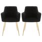 Lumisource Andrew Dining Chair in Black/Gold (Set of 2), , large