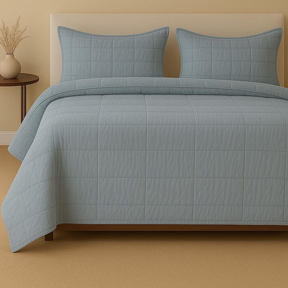 Ann Gish Cotton Canvas 30" x 36" Throw Pillow in Powder Blue, , large