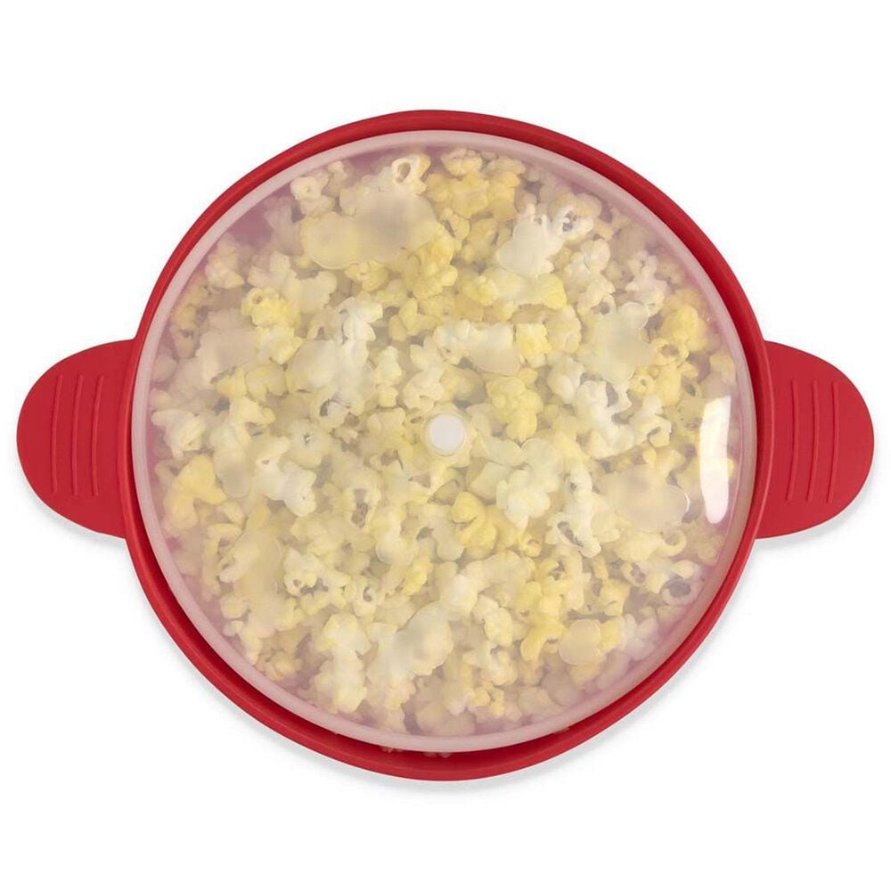 HIC Kitchen Microwave Popcorn Popper in Crimson Red, , large
