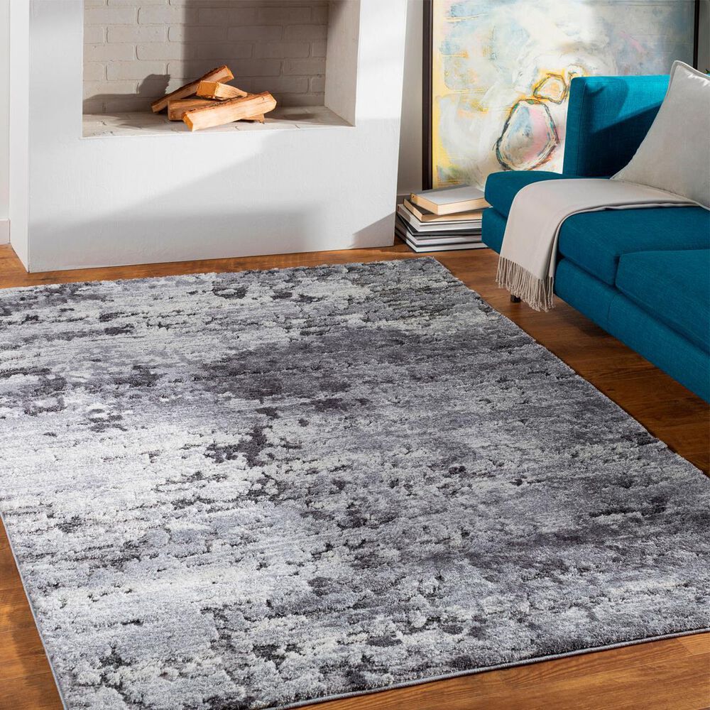 Surya Tuscany TUS-2310 Gray, Charcoal, Black and Ivory 8&#39;10&quot; x 12&#39;2&quot; Area Rug, , large