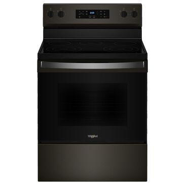 Whirlpool 5.3 Cu. Ft. Electric Range with Steam Clean in Black Stainless Steel, , large