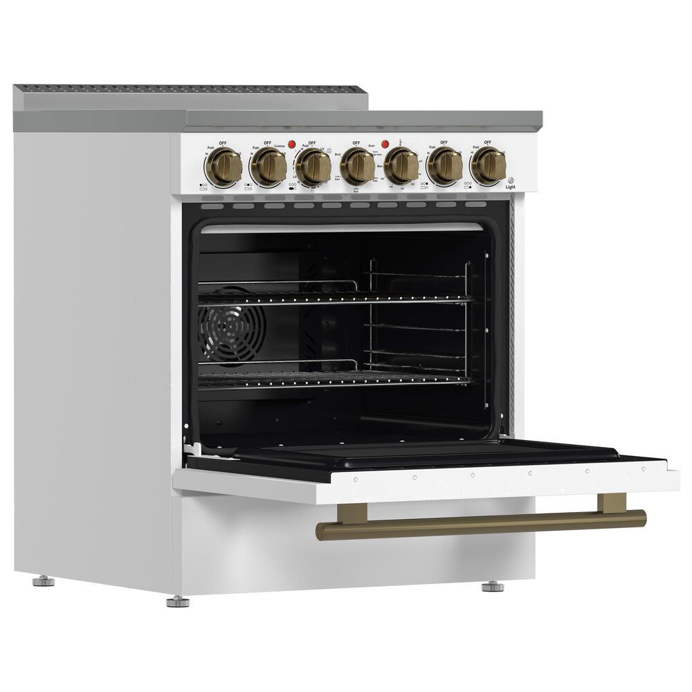 Forno Paolo 30" Freestanding Electric Range in White, , large