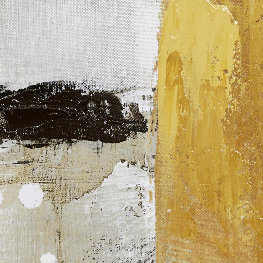 Maple and Jade 48&quot; x 36&quot; Abstract Framed Wall Art in Gray, White and Yellow, , large