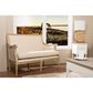 Baxton Studio Chavanon Stationary French Loveseat in Light Beige, , large
