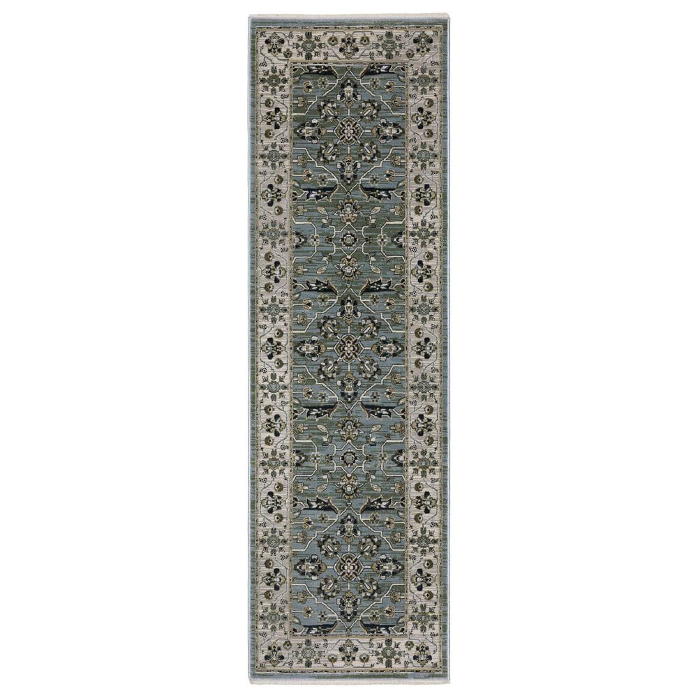Oriental Weavers Keira KEI07 Blue and Green 2"3" x 7"6" Runner, , large