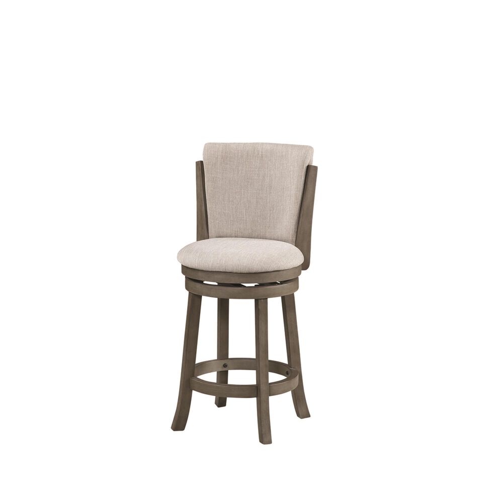 Sasha Lee 24" Traditional Swivel Stool in Antique Gray, , large