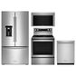 KitchenAid 4pc Kitchen Package with Refrigerator, Range, Microwave, and Dishwasher in Stainless Steel, , large