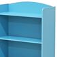 HOMLUX 4-Tier Bookshelf with 2-Door Storage Cabinet in Light Blue, , large