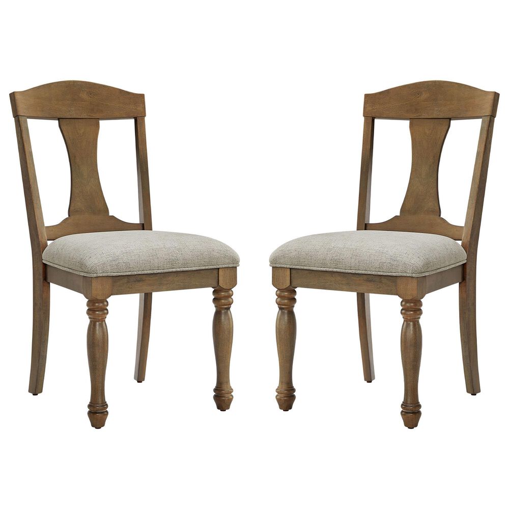 Hearth and Haven Side Chair in White Oak (Set of 2), , large