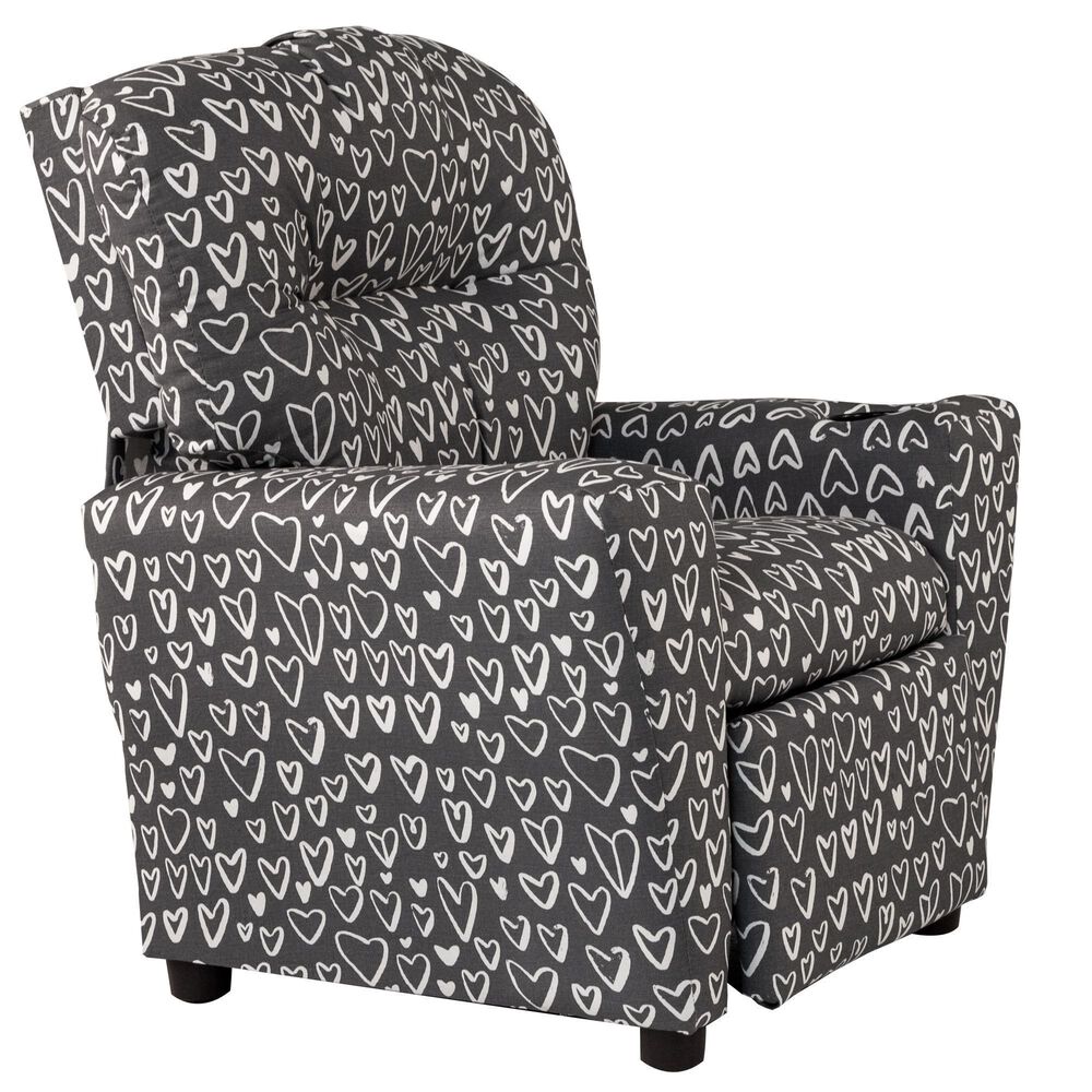 Ridgecrest Child's Recliner with Cupholder in Gray, , large