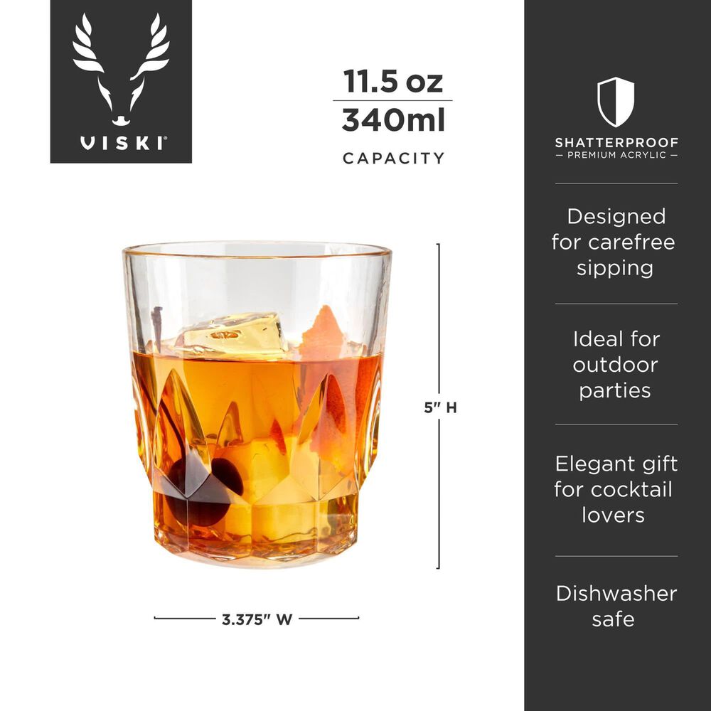 True Shatterproof Acrylic DOF Tumbler in Clear &#40;Set of 4&#41;, , large
