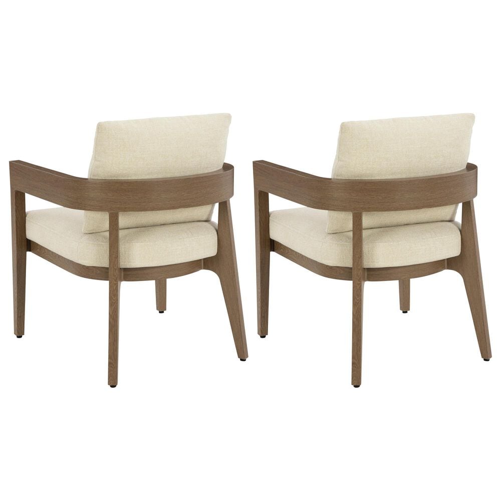 Ashley Serene Bay Patio Dining Arm Chair in White (Set of 2), , large