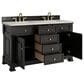 James Martin Vanities Brookfield 60" Double Bathroom Vanity in Black Onyx with 3 cm Victorian Silver Quartz Top and Rectangular Sinks, , large