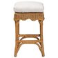 Baxton Studio Muy Scallop Rattan Counter Stool in Honey, , large