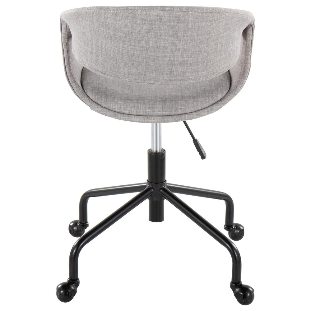 Lumisource Curvo Task Chair with Grey Cushion in Black, , large