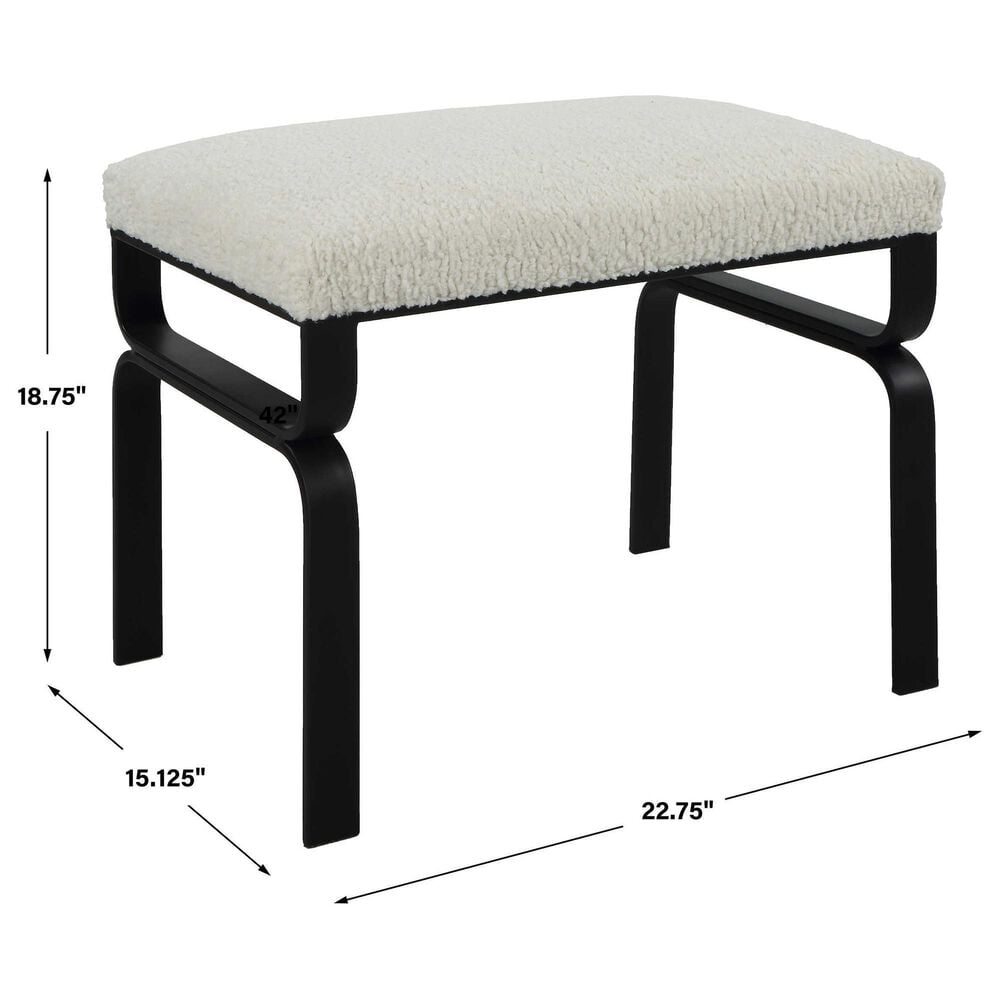 Uttermost Diverge Bench in Satin Black, , large