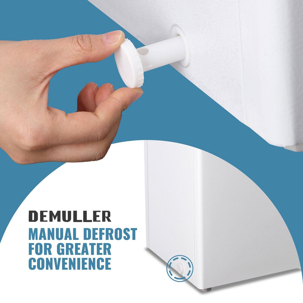 HOMLUX 3.5 Cu. Ft. Deep Chest Freezer with Removable Basket in White, , large