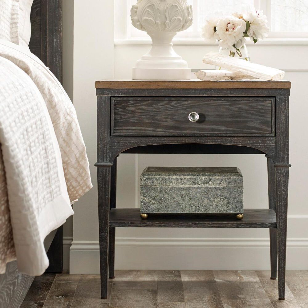 American Drew Ardennes Bedside Table in Black Forest and Brindle, , large