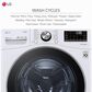 LG 7.4 Cu. Ft. Smart Front Load Electric Dryer with TurboSteam in White, , large
