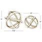 Maple and Jade Geometric Sculpture in White and Gold (Set of 2), , large