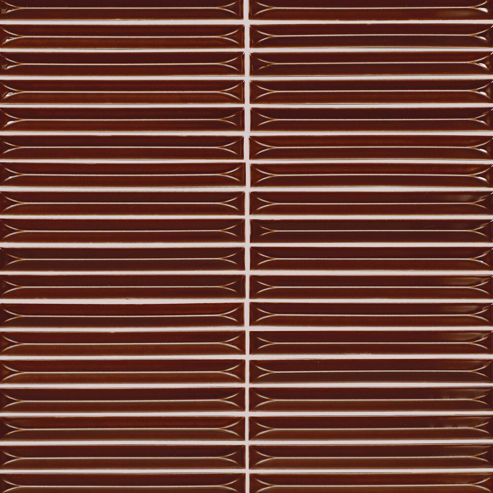 Dal-Tile Artefino Vintage Saffron 2" Floret on 12" x 12" Porcelain Mosaic Sheet, , large