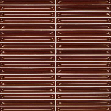 Dal-Tile Artefino Vintage Saffron 2" Floret on 12" x 12" Porcelain Mosaic Sheet, , large