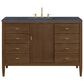 James Martin Vanities Myrrin 48" Vanity in Mid-Century Walnut with 3 cm Charcoal Soapstone Quartz Top, , large