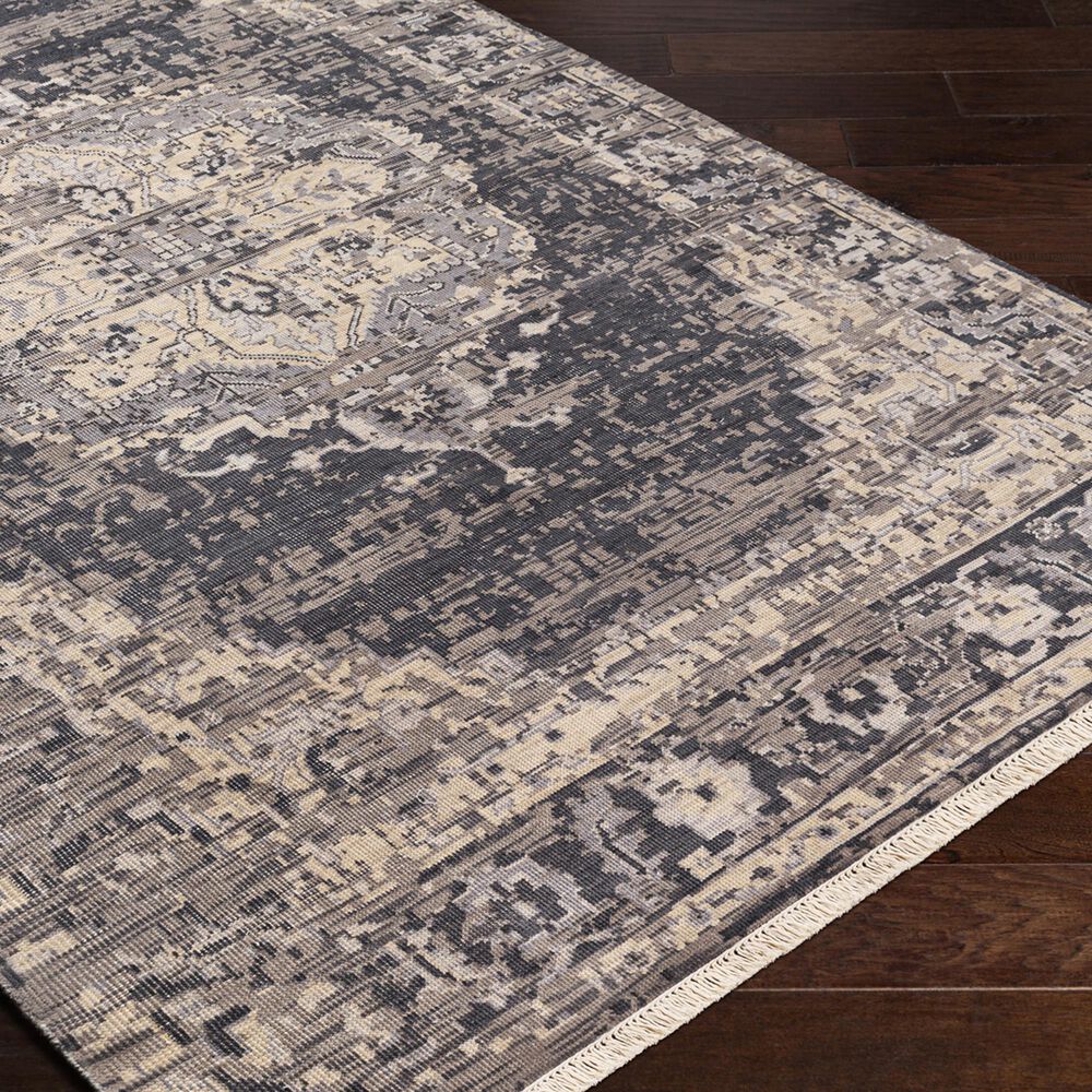 Surya Festival 9&#39; x 13&#39; Black, Charcoal, Medium Gray, Taupe and Cream Area Rug, , large