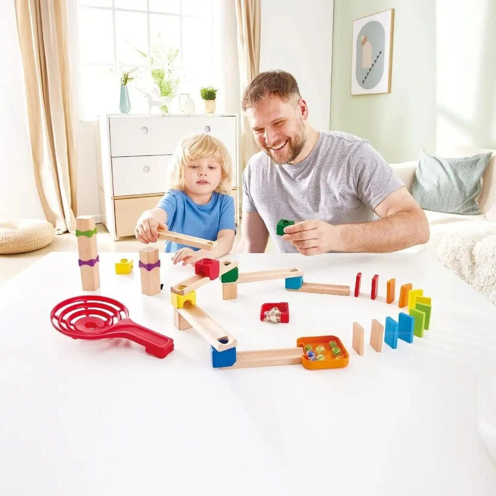 Hape Toys Crazy Rollers Stack Track Wooden DIY Marble Run Set, , large