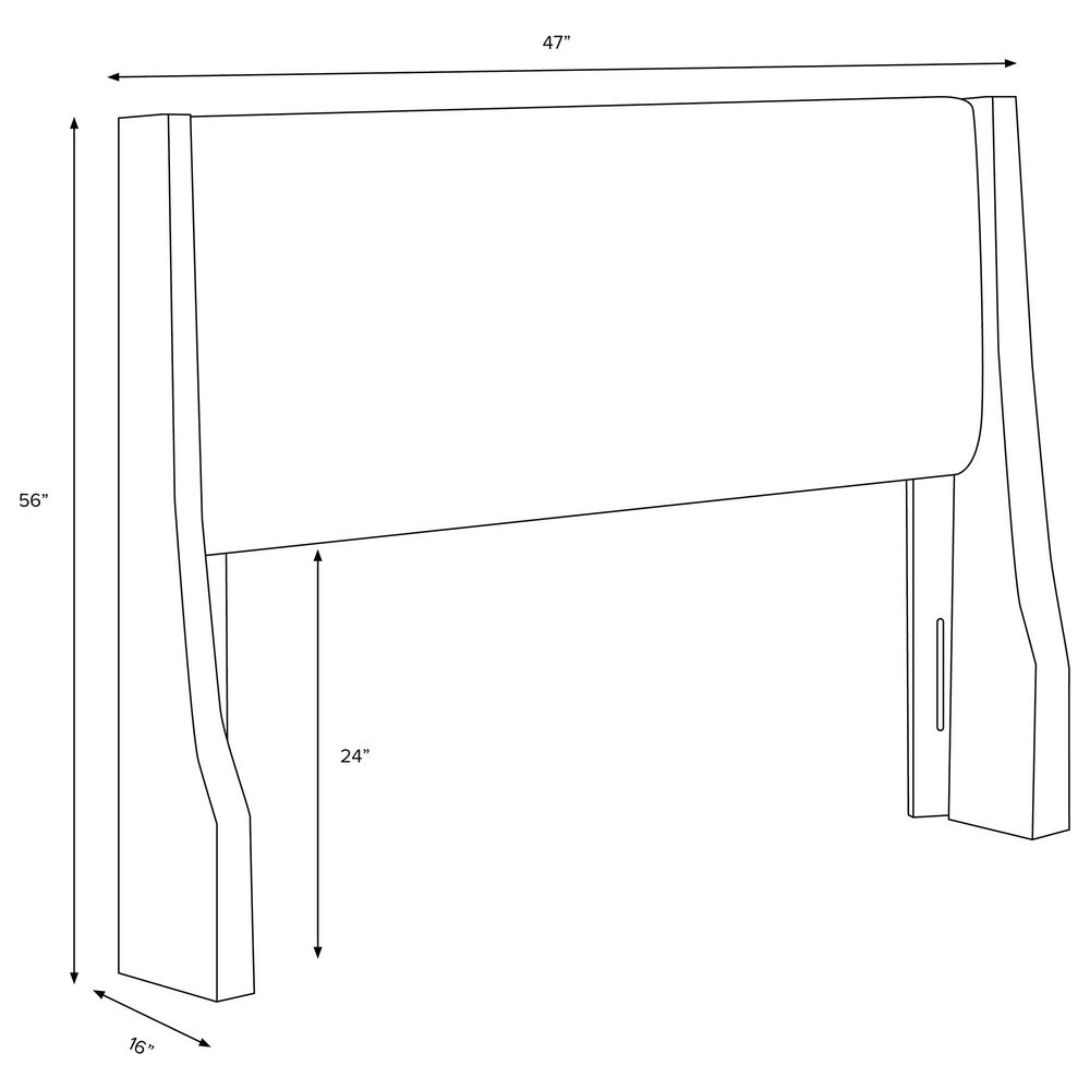 Skyline Furniture Loomis Twin Wingback Headboard in Zuma Navy NFM