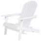 Hearth and Haven Bellwood Outdoor Foldable Adirondack Chair with Cup Holder in White, , large