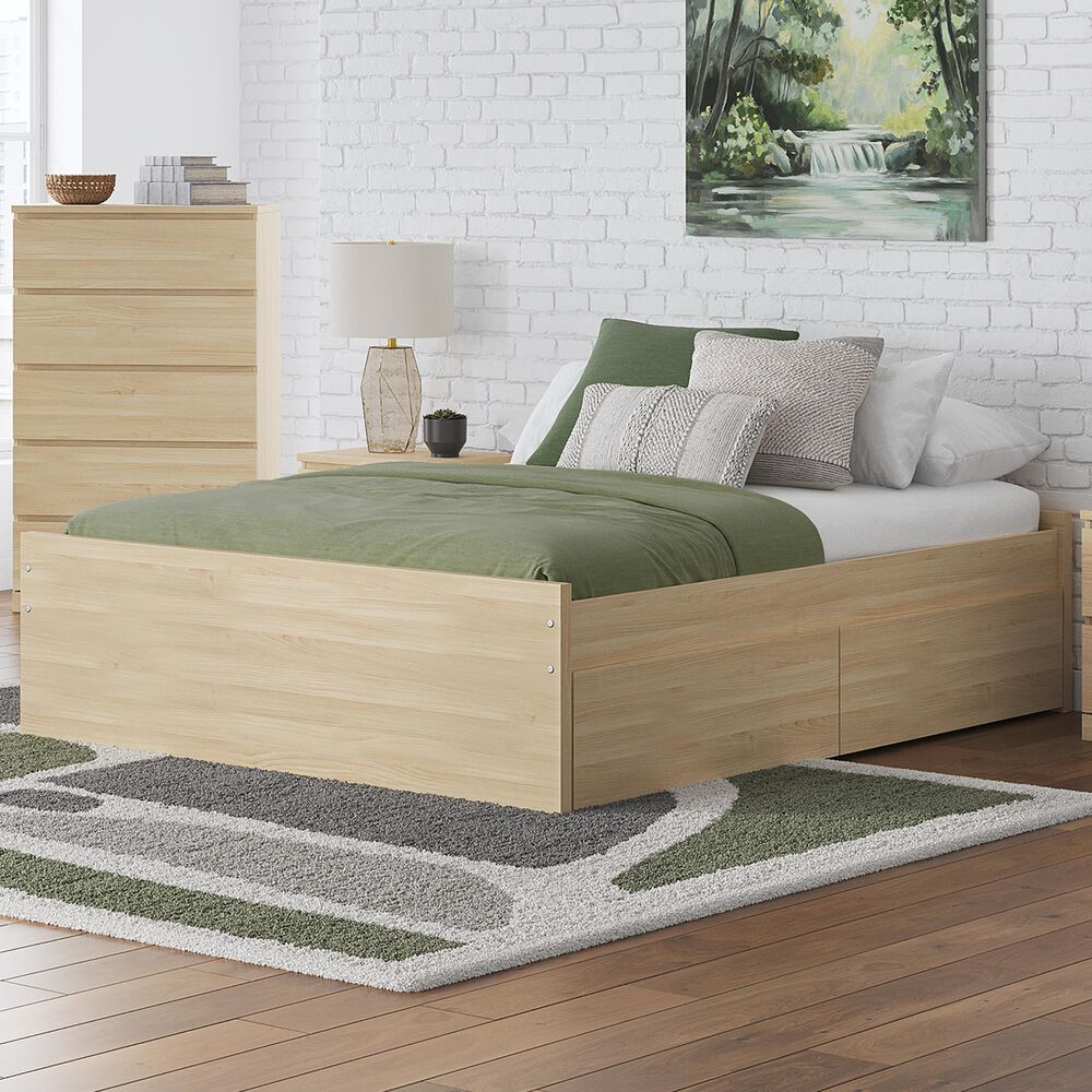 Ashley Onita Queen Platform Bed with 2 Side Storage in Natural, , large