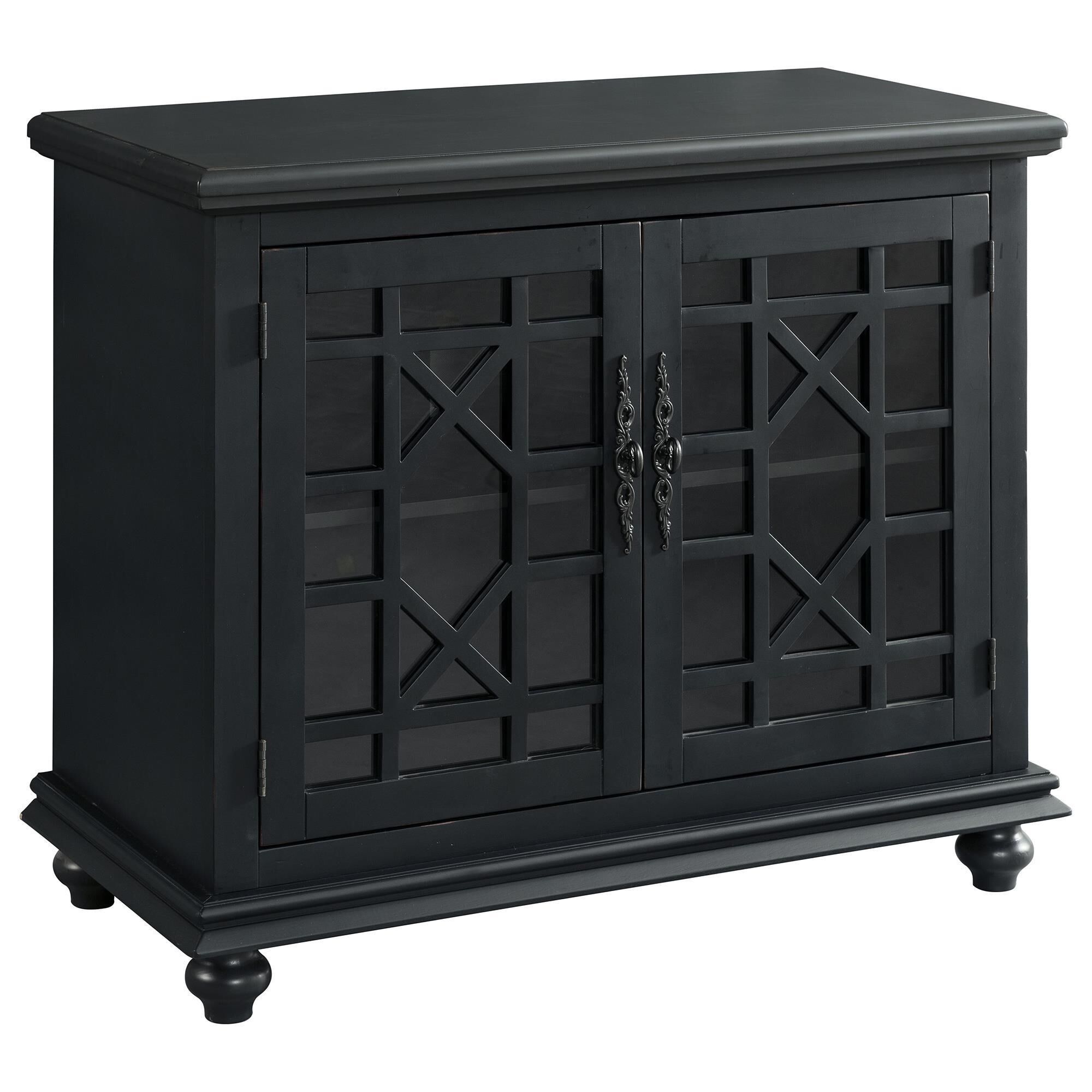 Martin Svensson Home Cassandra Small Spaces TV Stand in Antique Black NFM