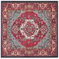 Safavieh Monaco MNC207C-5SQ 5" Square Red/Turquoise Area Rug, , large