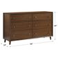 Flexsteel Ludwig 6-Drawer Dresser in Walnut, , large