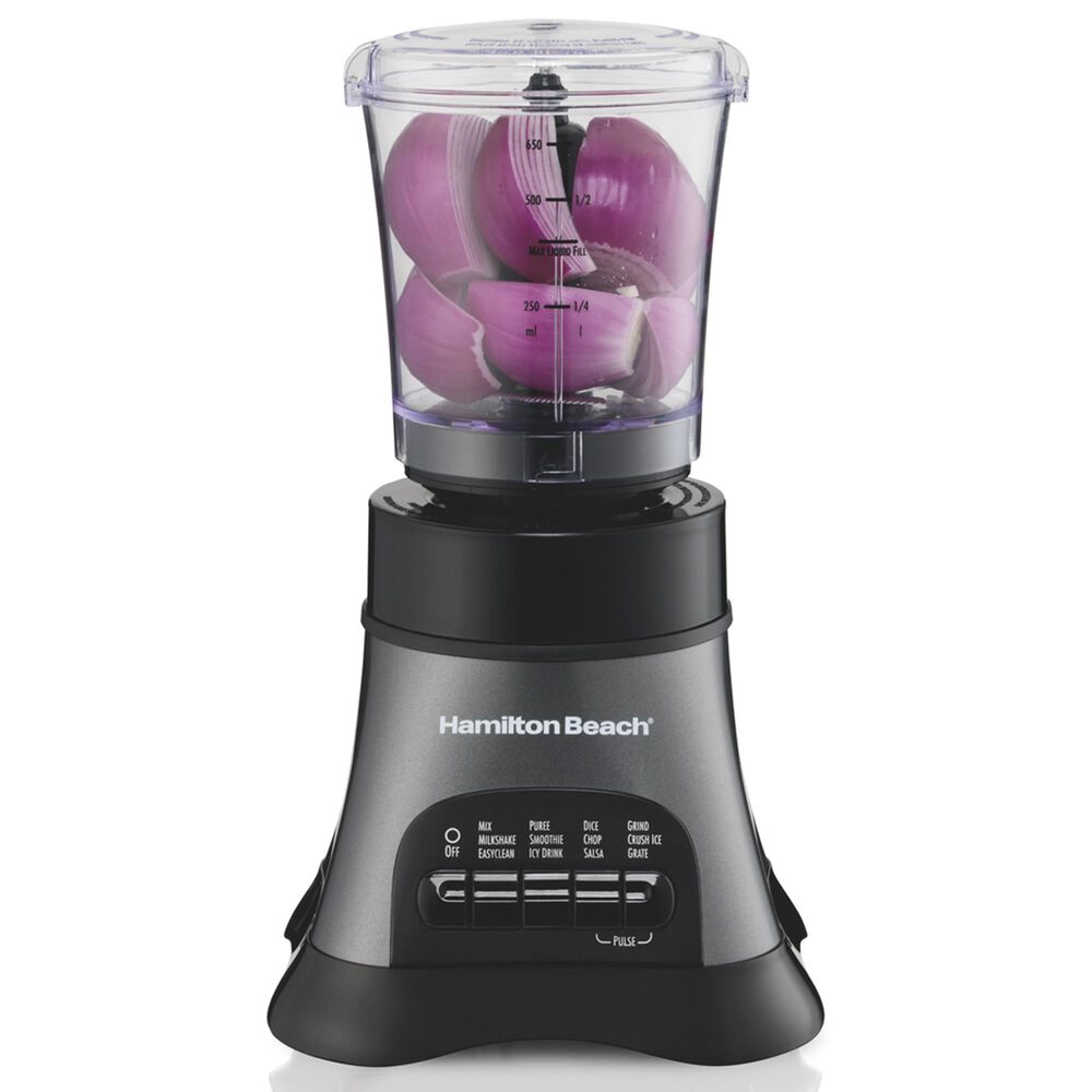 Hamilton Beach 4 Speeds Wave Crusher Multi-Function Blender with Chopper in Gray, , large