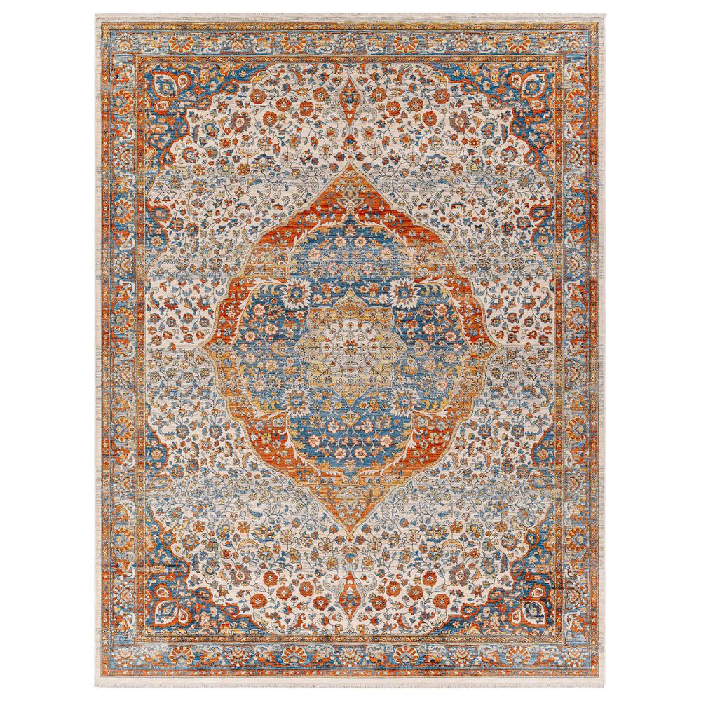Surya Chicago CHG2306 6"6" x 9"4" Light Beige, Blue, Brick Red, Burnt Orange, Mustard, Taupe Area Rug, , large