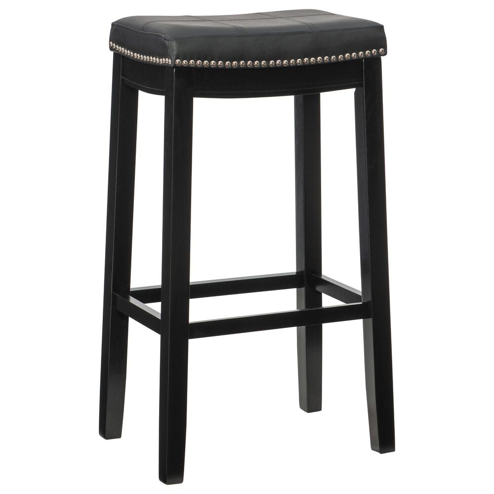 Linon Home Decor Claridge Bar Stool in Black, , large