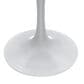 Leisuremod LeisureMod Verve Collection 27 Round Dining Table, White Base with Sintered Stone Black Top, , large