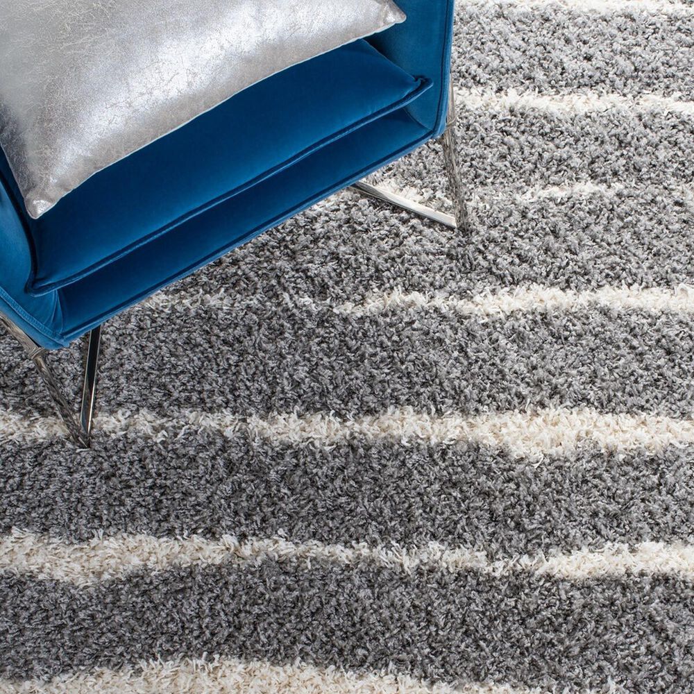 Safavieh Venus Shag VNS603J 6&#39; x 9&#39; Grey and Ivory Area Rug, , large