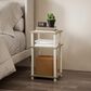 HOMLUX 3-Tier End Table in Sonoma Oak and White, , large