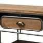 Baxton Studio Grant 2-Drawer Kitchen Cart in Oak Brown and Black, , large