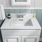 MS International Undermount Bathroom Vanity Sink in White, , large