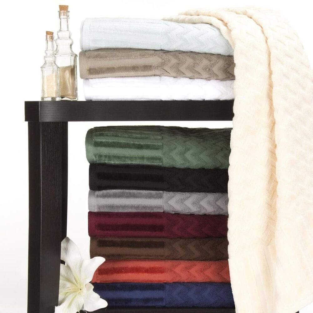 Timberlake Lavish Home Chevron 100% Cotton 6 Piece Towel Set, , large