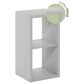 HOMLUX 2-Cube Reversible Open Back Bookshelf in Light Grey, , large