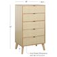 Linon Home Decor Collett 5-Drawer Chest in Natural, , large