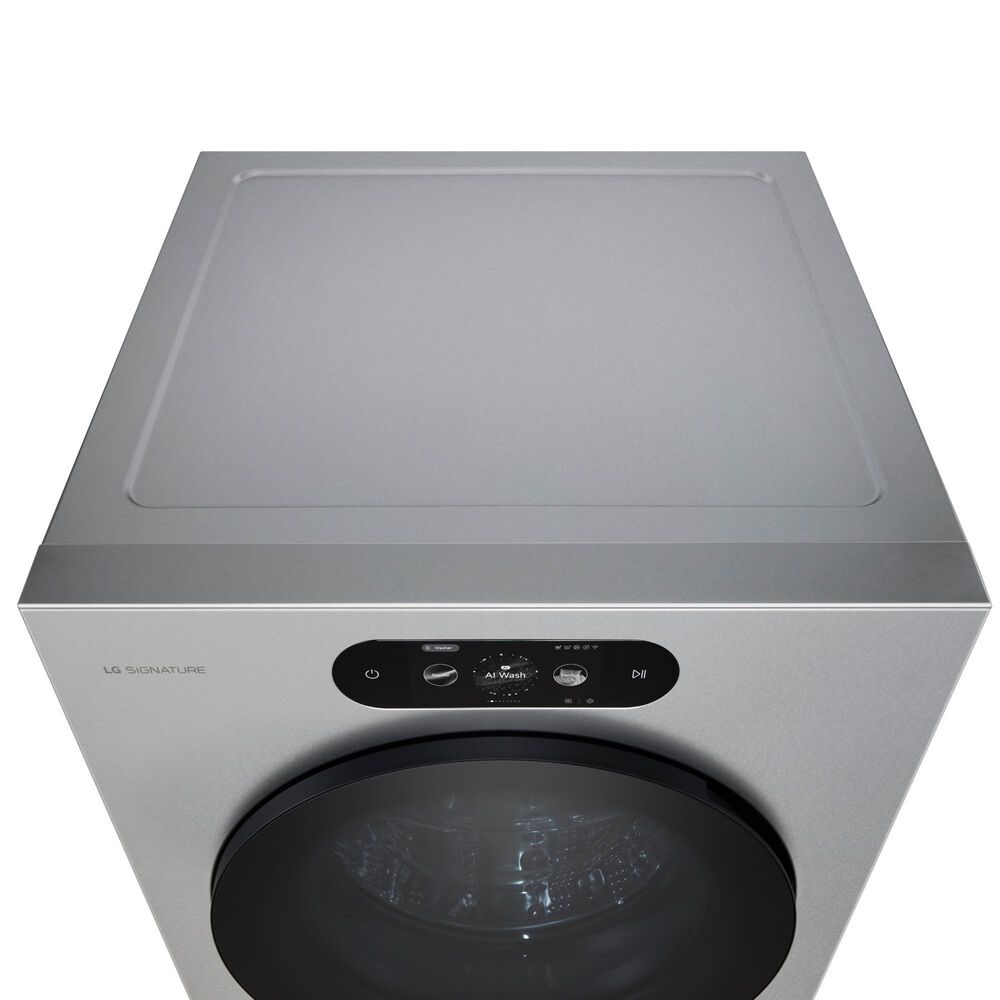 LG 5.8 Cu. Ft. Mega Capacity Smart Front Load Washer in Brushed Platinum Steel, , large