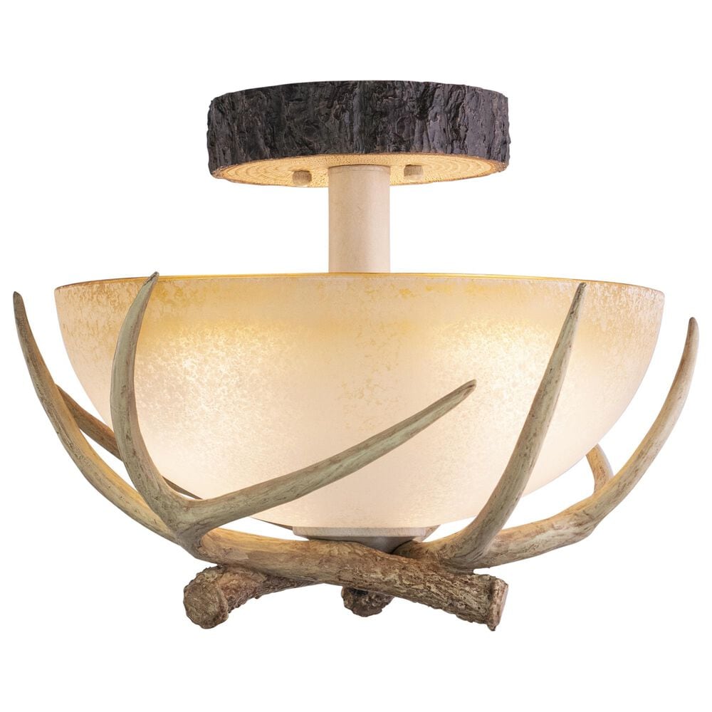 Vaxcel Lodge 3-Light Semi Flush Mount in Noachian Stone, , large